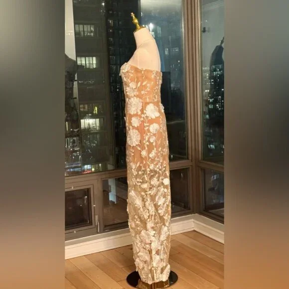 🆕 BRONX & BANCO 🧿 NWOT Jasmine Blanc Bridal Maxi Dress, Sz L US 8 - Picture 7 of 16